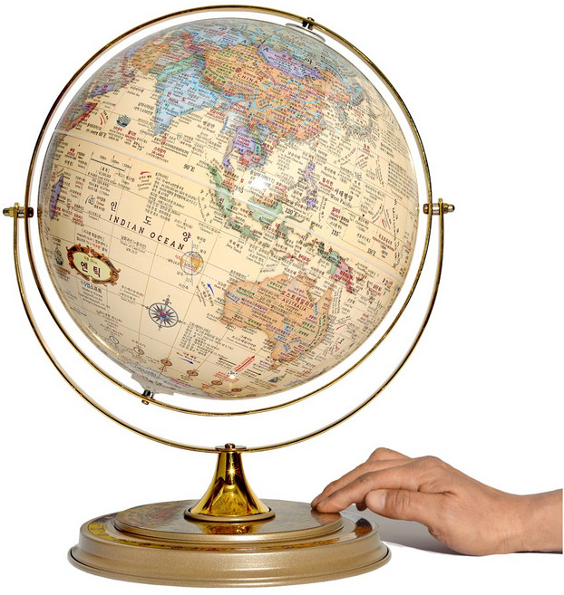 맵소프트 30cm 데스크 타임 지구본 360도 회전 세계시차 학습용, 4번_30cm 엔틱 데스크 타임 지구본 (30-ADT)