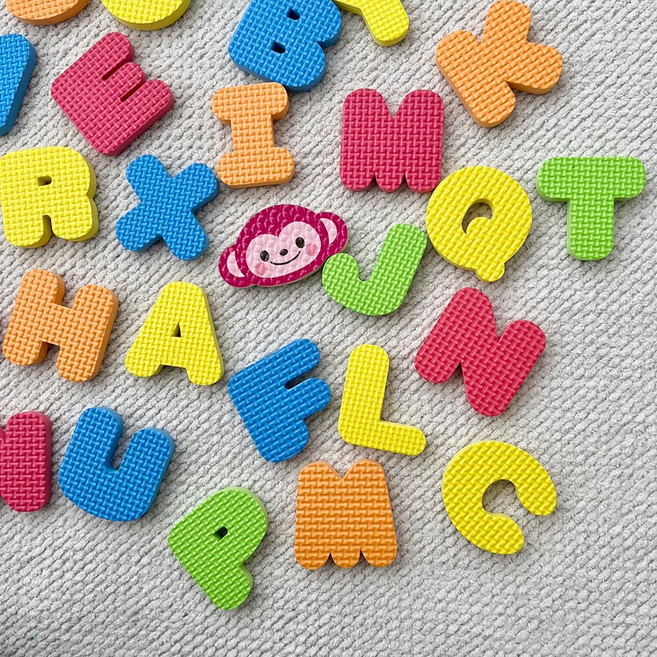 베베포레 유아 목욕놀이 스티커 세트 물놀이 장난감, 알파벳(알파벳친구들), 1개