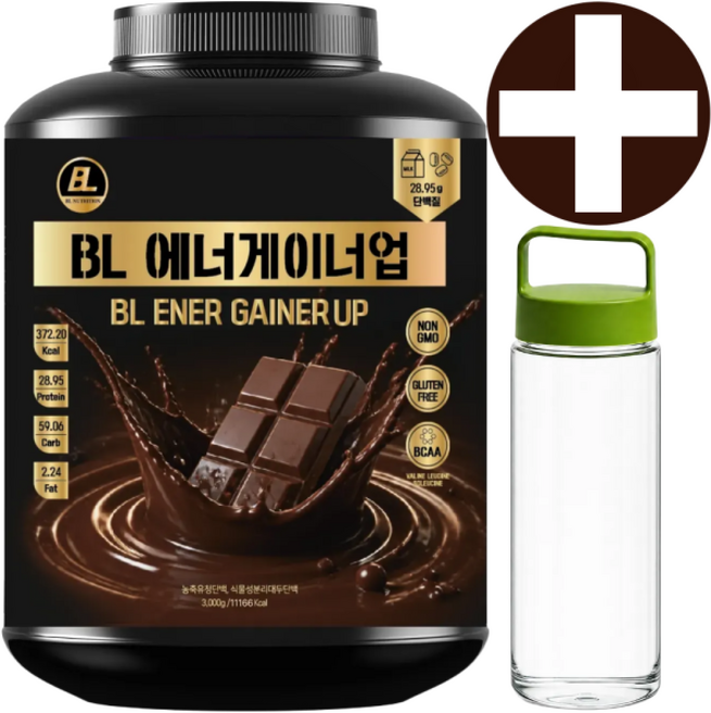 비엘에너게이너 단백질보충제 웨이 프로틴 단백질 게이너 벌크업 초코맛 가성비 단백질보충제, 1개, 3kg