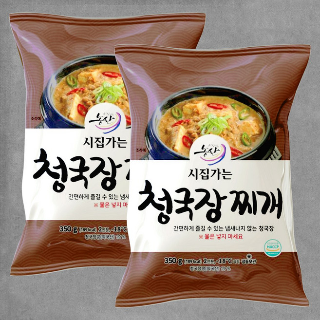 시집가는농산 청국장찌개 350g, 5개