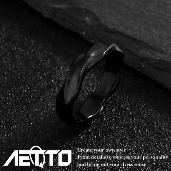 AETTO 莫比烏斯戒指 醫療鋼 簡約百搭 情侶戒指 男女適用