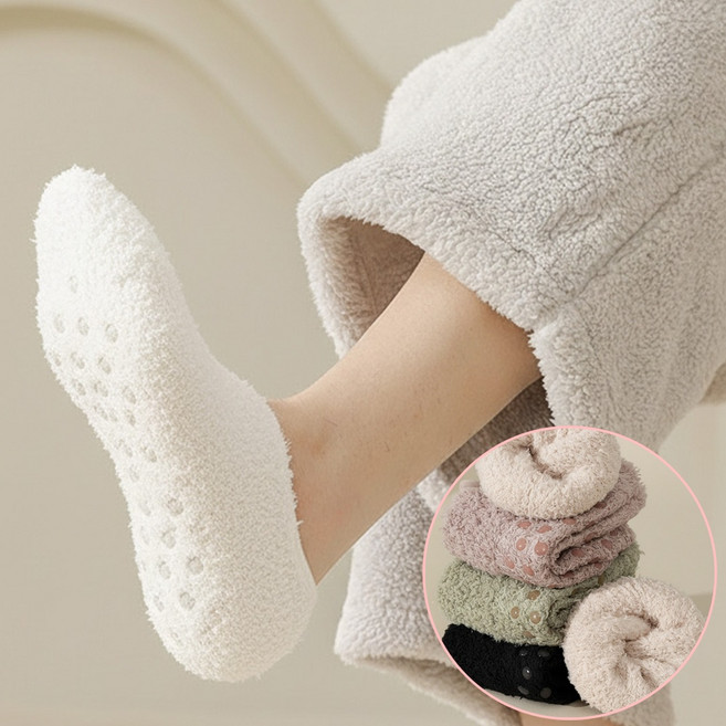 도톰한 수족냉증 수면덧신 미끄럼방지 기모 양털덧신양말