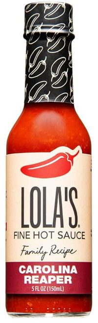 Lola's Fine Hot Sauce 4팩 선물 세트 핫소스 오리지널 고스트 페퍼 망고 스카치 보닛 및 특별 가족 보호 구역 천연 레시피 비건 글루텐 프리 케토, Carolina Reaper