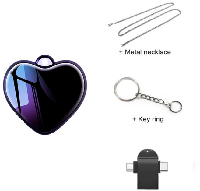 목걸이녹음기 유치원녹음기 휴대용 장시간 음성 레코더, 10.01 4pcs set+8GB