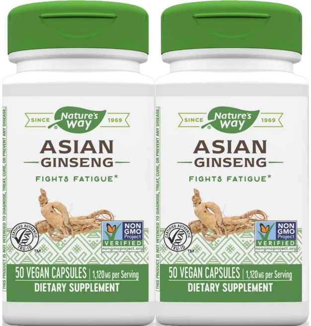 네이처스웨이 아시아 인삼 560mg, 2개, 50정 - 쿠팡