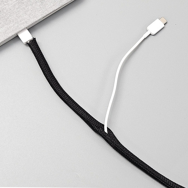 선정리튜브 컴퓨터 케이블 전선보호 케이블덮개 커버 선정리용품, 블랙