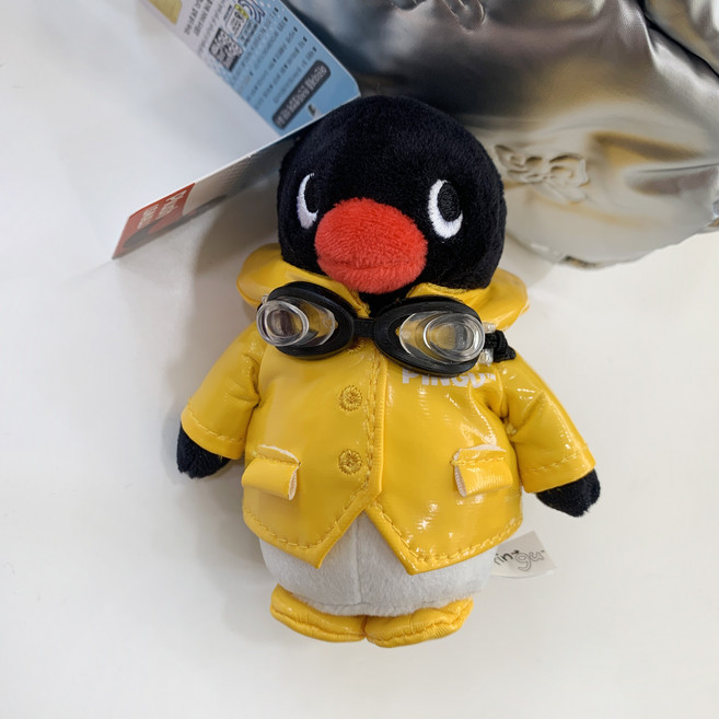 핑구 보따리 스탠딩 인형 가방고리, 우비+물안경핑구, 1개, 10cm