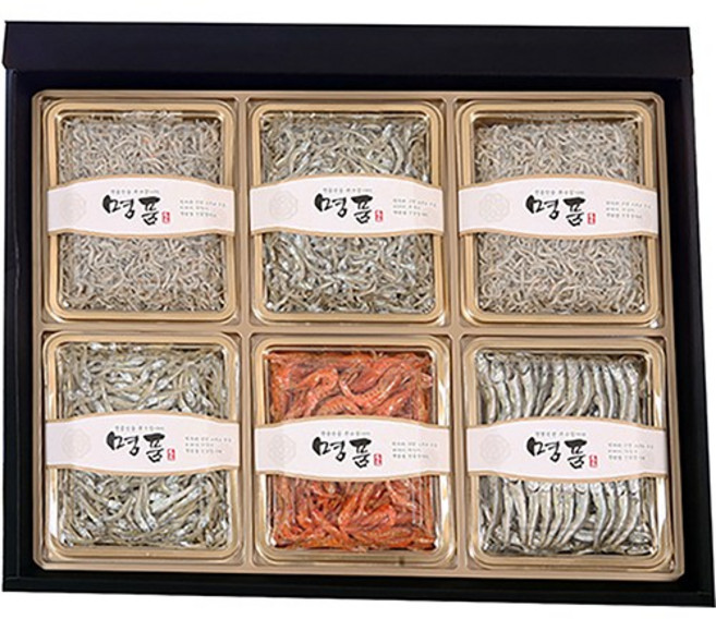 통영 남해 명절선물 멸치선물세트 명품6종+쇼핑백, 외도5호, 1개