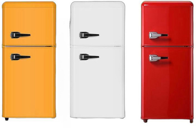 작은냉장고 원룸 사무실 코카콜라냉장고 2도어 예쁜 자취 200리터 소형 미니냉장고, 치즈 화이트 150L