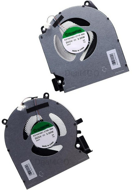 Deal4GO 60W CPU 및 GPU 그래픽 쿨링 팬 M54775-001 HP Victus 16-D 16-E 16-D0020NR 16-E0010NR (RTX 3050 GTX, CPU w/ GPU 팬 키트 (60W)