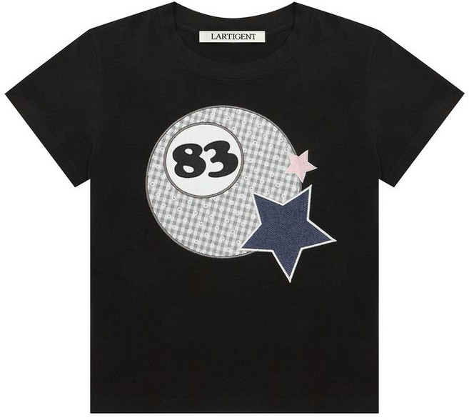 라티젠 LARTIGENT L19 83 BALL PATCH T-SHIRT BLACK