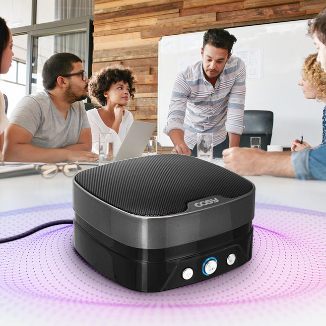 화상회의용 USB 스피커폰 컨퍼런스콜 회의용 마이크 컨퍼런스 그룹콜 온라인수업 개인방송 사무용 추천, 블랙