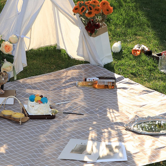 대형 방수 피크닉매트 접이식 휴대용 돗자리, 07.베이지