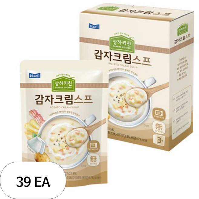 매일유업 상하키친 감자크림스프, 150g, 39개