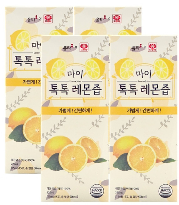 도투락 마이 톡톡 레몬즙, 225ml, 4개