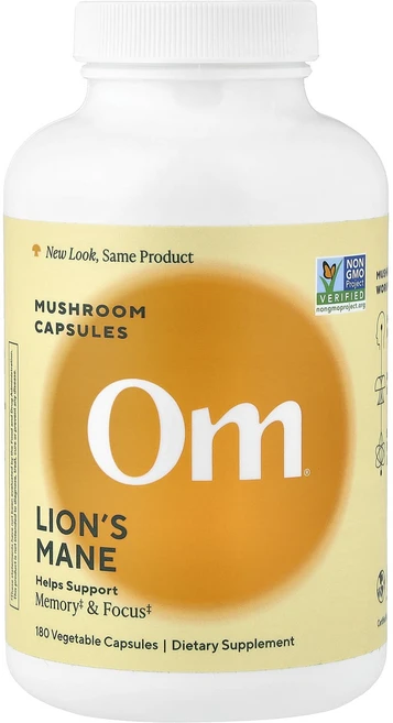 옴머쉬룸스 노루궁뎅이버섯 슈퍼푸드 667mg 베지캡슐 180정, 2개 - 쿠팡