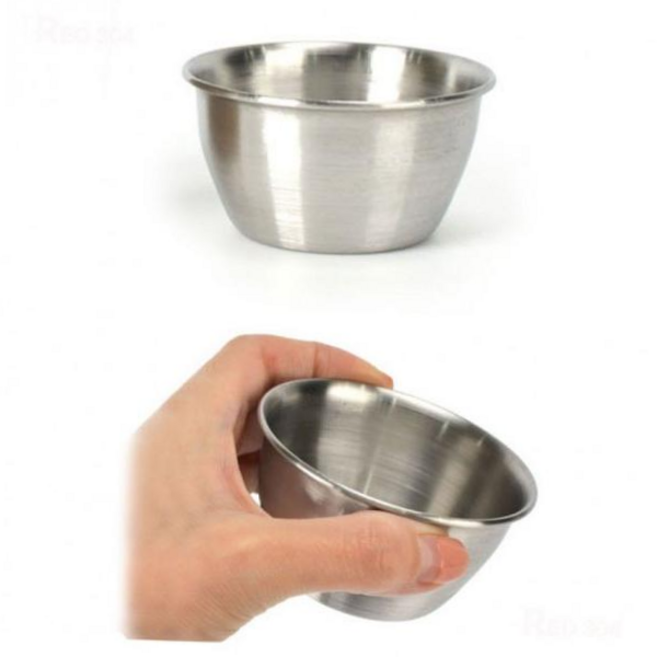 스테인리스 캠핑 마늘 테이블웨어 쌈장용 다용도 반찬 양념볼 간장 무광 소스볼, 3호, 1개