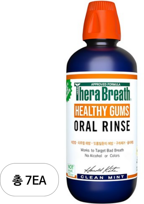 테라브레스 헬시검스 오랄린스 구강청결제 클린민트, 473ml, 7개