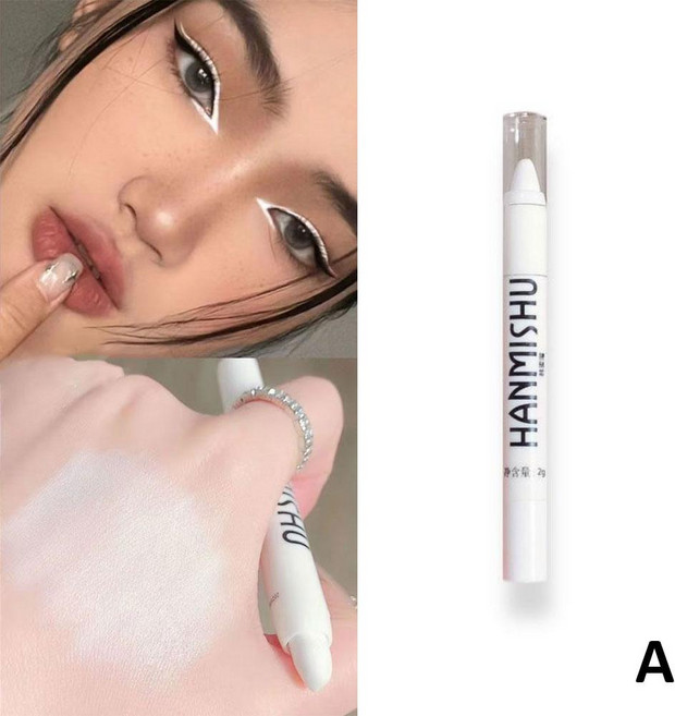 하이라이터 반짝이는 하이라이트 스틱 펄 매트 아이섀도우 글리터 화이트 아이라이너 라이잉 실크웜 펜 실버, [03] A