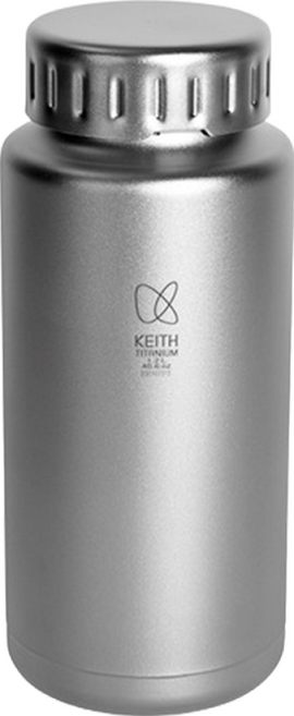 Keith 鎧斯 純鈦寬口運動水壺鈦保鮮罐1200ml Ti3036, 銀色, 1.2L, 1個