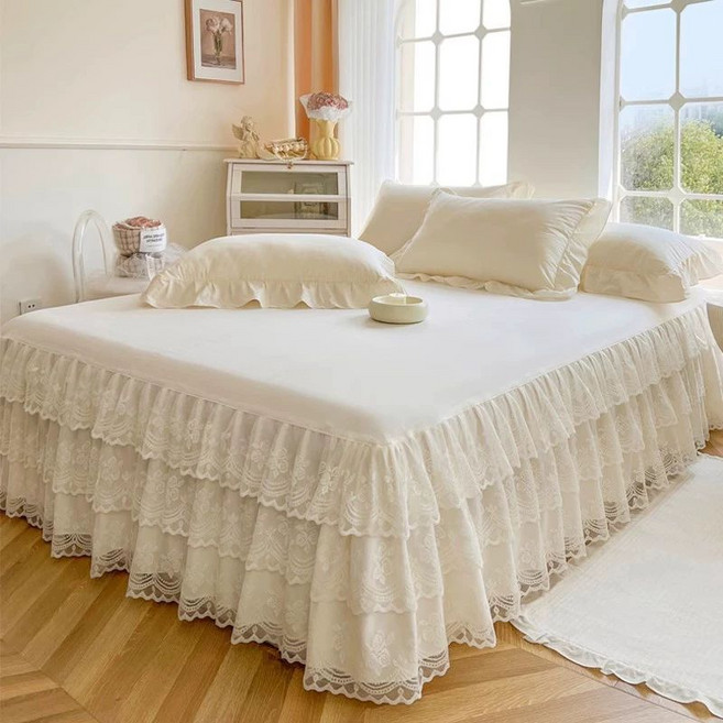 프린세스 레이스 침대 스커트 1.5m 1.8m 침대용