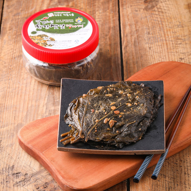 전라도 순창 된장 양념 깻잎 장아찌 전통식품 100% 우리농산물, 3개, 500g