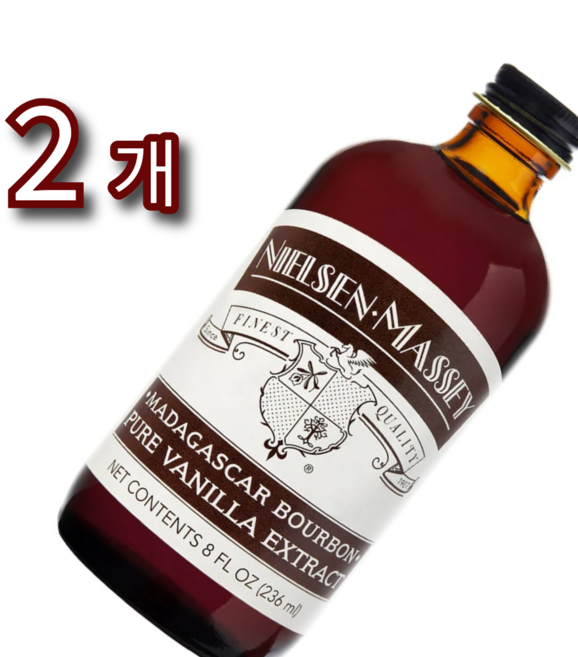 바닐라익스트랙 마다가스카르 버번 퓨어 베이킹 닐슨 메시 236ml, 2개