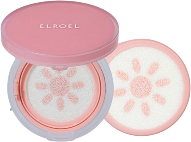 엘로엘 핑크 톤업 선쿠션 핏치 비건 쿠션 본품 15g+ 리필 15g 기미차단 쿠션 (SPF50+ PA++++)_ELROEL, 2개, 15g