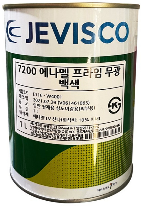 제비스코 에나멜 1L 나무 욕실 철문 가구 컨테이너 가판 목재 철재 유성페인트, 황색유광, 1개