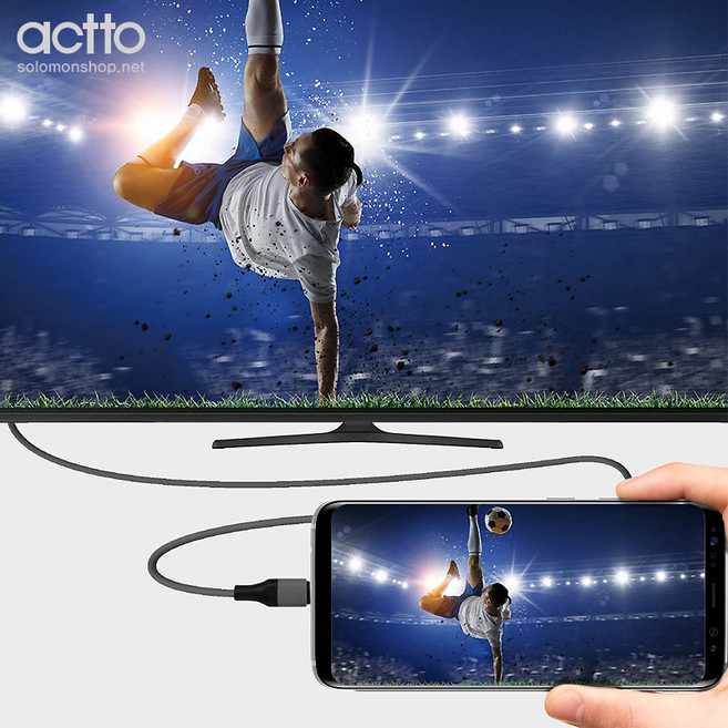 엑토 브로드 타입C to HDMI미러링케이블 HDMI-05, 그레이, 1개