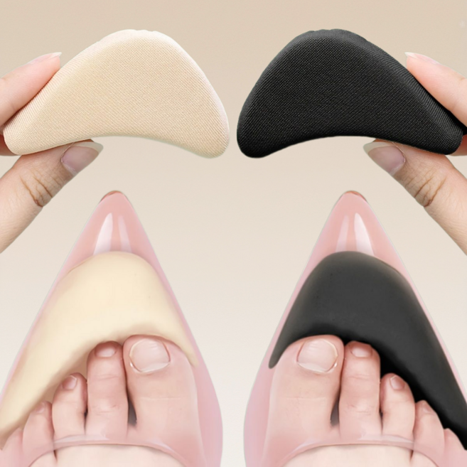 푹신한 앞볼용 미끄럼 방지 하이힐 쿠션 패드 2종 세트, 1세트, 블랙+스킨