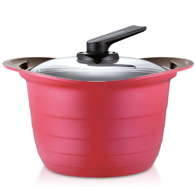 로이첸 IH 더 건강한 곰솥 냄비, 레드, 26cm