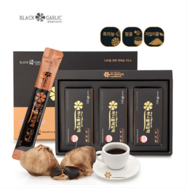 허니블랙갈릭 국내산 흑마늘 농축 원액 숙성 엑기스 건강즙 실속형 선물용 50스틱, 50개, 600ml