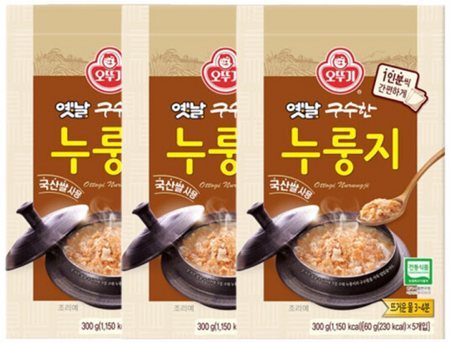 오뚜기 옛날 구수한 누룽지, 60g, 15개