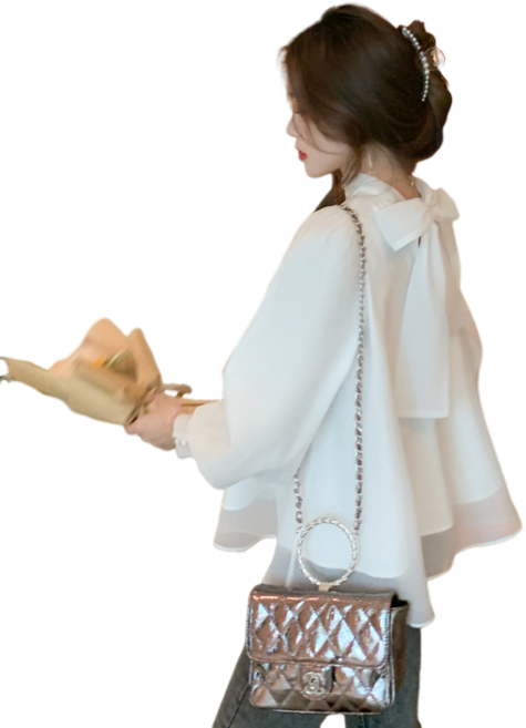 여성용 패션 긴팔 달콤한 디자인 쉬폰 블라우스 뉴타임즈F12301