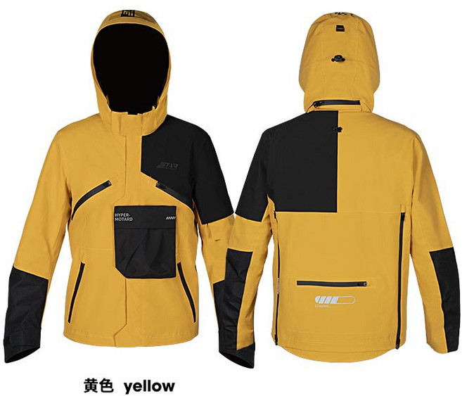 STAR FIELD KNIGHT 防水防摔衣 衝鋒衣 可拆內裡騎士服, 831黃色,3XL, 1個