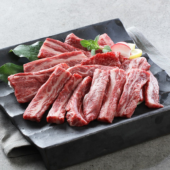 황제한우 1++등급 한우 갈비살 구이용 마장동 (냉장), 1개, 250g