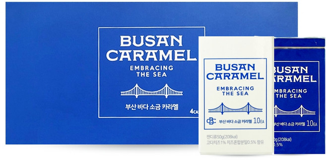 카페385 부산 바다소금 카라멜 블루, 200g, 2개