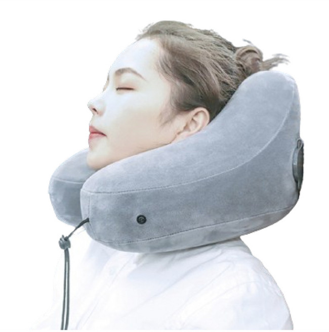 디모어 에어 공기주입 목베개 목쿠션, 그레이