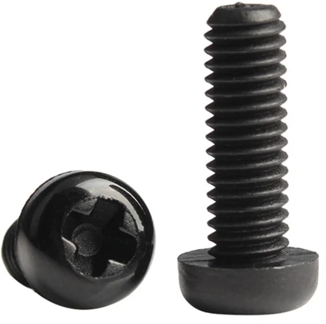 10/ 50pcs 검정 흰색 나일론 플라스틱 필립스 팬 헤드 크로스 라운드 나사 볼트 M2 M3 M4 M6 M8 길이 4-50m, 07 M6 (10pcs), 01 Black, 12 30mm