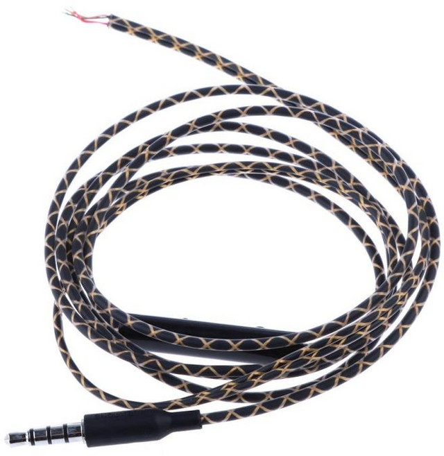 YSSHOP 실버 도금 플러그 3.5mm AUX 스테레오 오디오 케이블 헤드폰 수리 와이어 MP3 MP4 iPod DIY 용 마이크, 120cm, 설명, 멀티 컬러