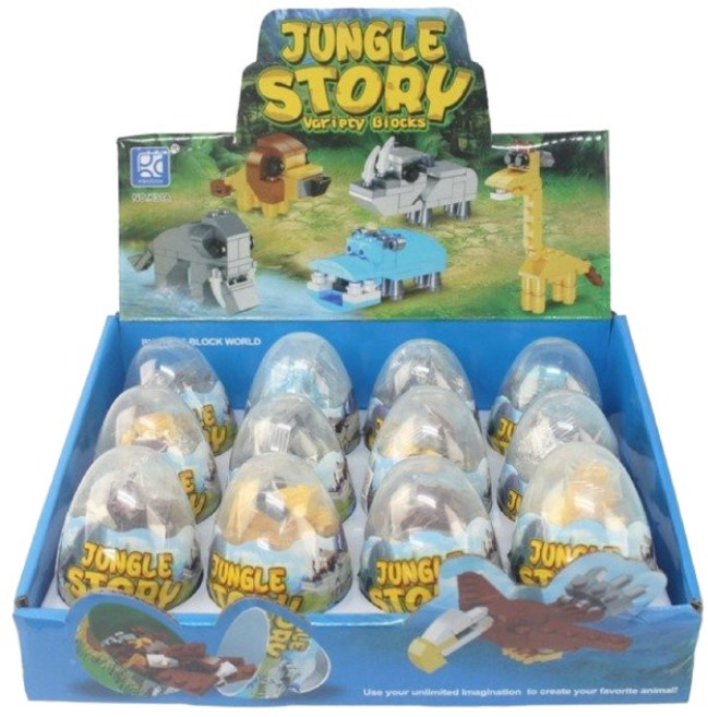 品格積木 動物系列扭蛋積木 K31A 蛋型積木, 一款入(款式隨機)