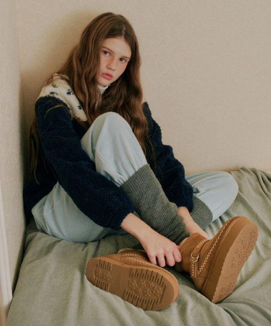 마크모크 UVR529 YEW342 MAC MOC AoAo 아오 소가죽 지그재그 자수 포인트 방한 부츠_2color