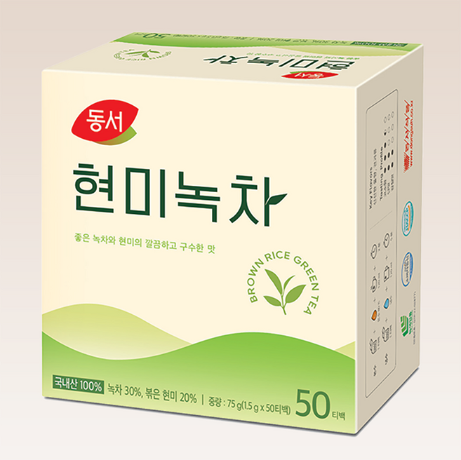 동서 현미녹차 티백, 1.5g, 50개입, 1개