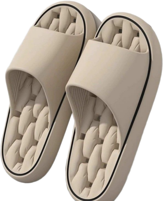 MIR WAY 미끄럼방지 논슬립 물빠짐 욕실 슬리퍼 욕실화, 베이지, 1개