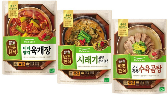 풀무원 반듯한식 (육개장 450g 추어탕 460g 수육곰탕 460g), 1개