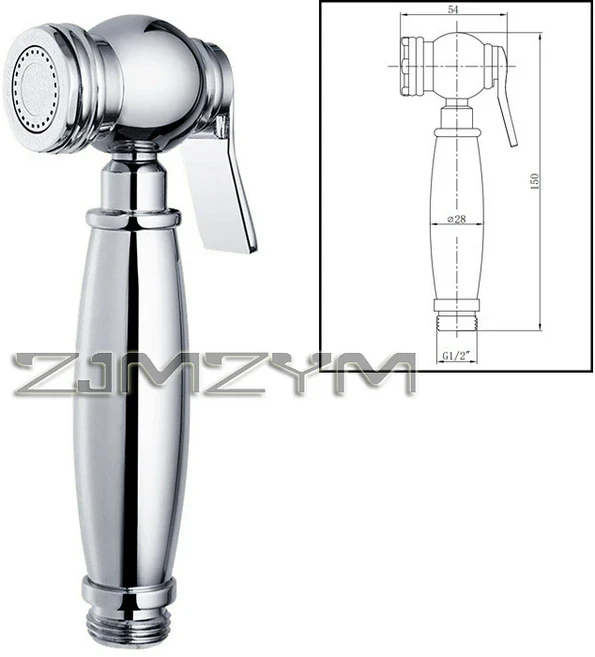 티타늄 골드 휴대용 비데 스프레이어 황동 고압 위생 샤워 수도꼭지, 05 electroplating