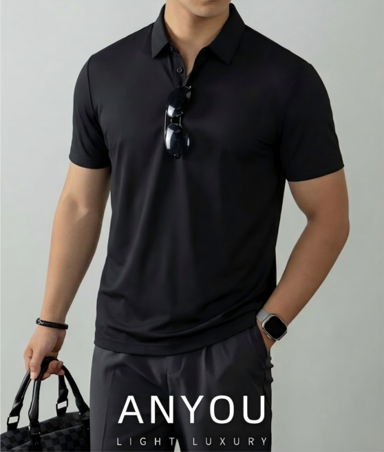 남성 여름티셔츠 아이스 쿨 찰랑 고탄력 카라 티셔츠 반팔 상의