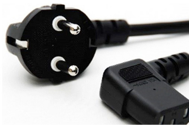 (티테크놀로지) 국산 ㄱ자 전원 파워케이블 AC 220V / 10A (벌크/0.5m), 1개