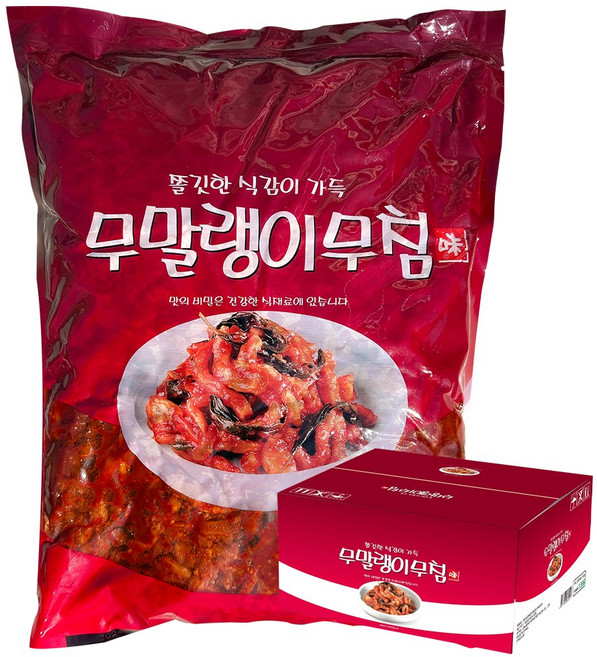 해성 무말랭이무침 보쌈무김치 양념무말랭이 1kg, 4kg, 1개